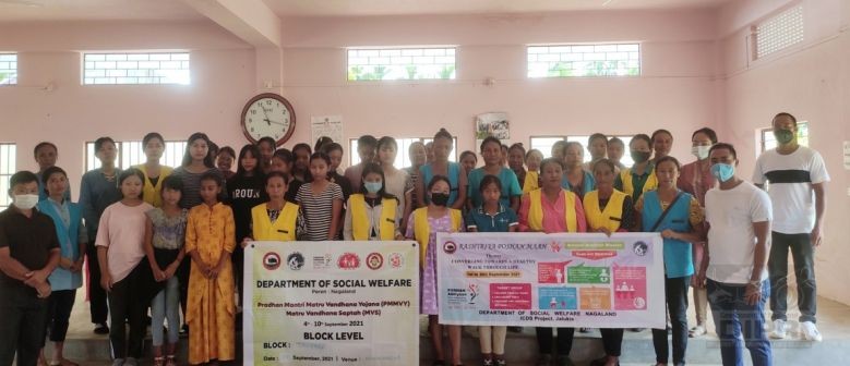 Department of Social Welfare, Jalukie ICDS Project organized a block level anaemia awareness and screening camp at Heningkunglwa Village Council Hall under Peren district on September 8. (DIPR Photo)